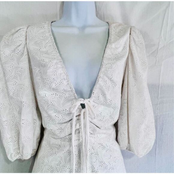 NICHOLAS Women's Danni white eyelet mini dress, size 6 NWT - Picture 4 of 10